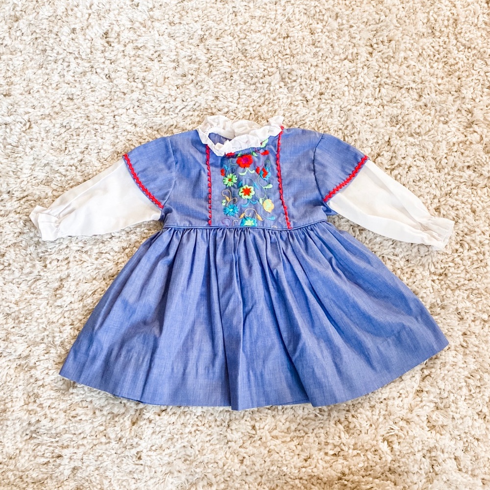 Vintage Embroidered Dress 2T